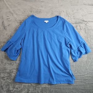 j jill  Women's blue xl top cotton blend